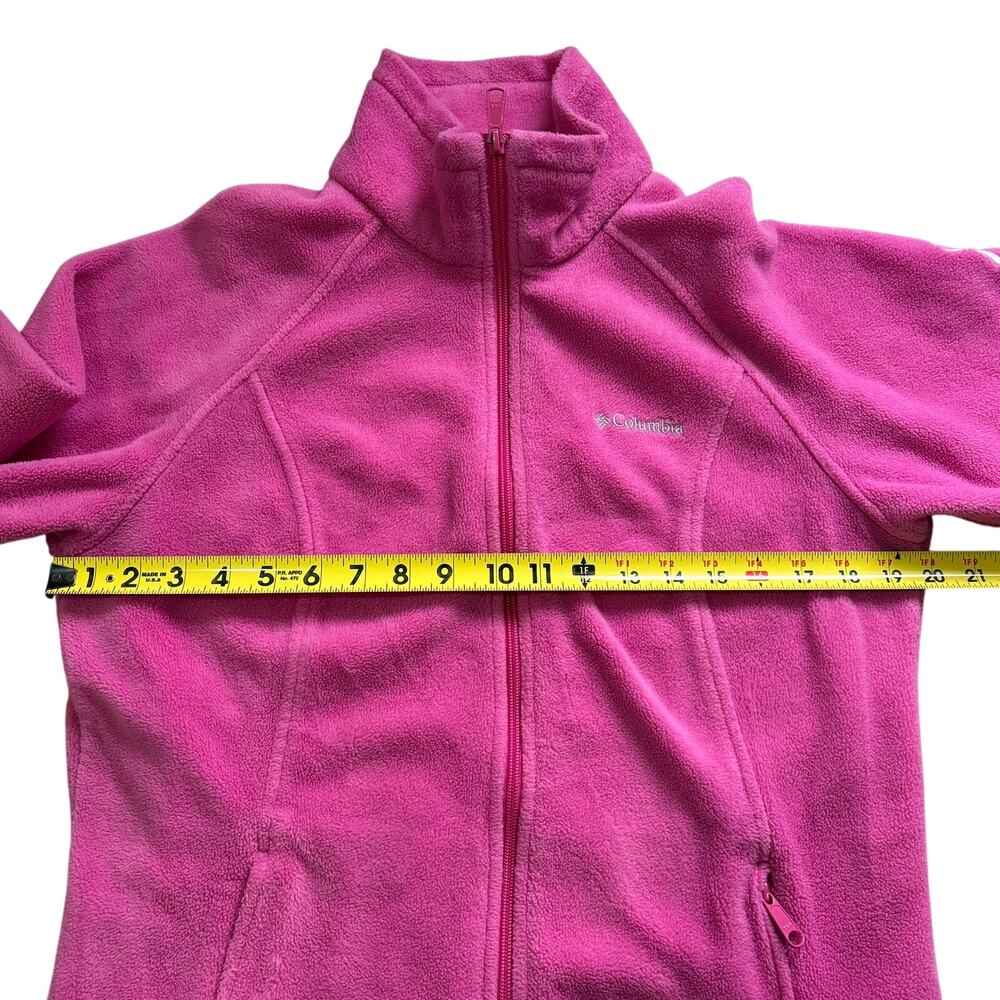 Columbia Women’s Full Zip Fleece Jacket Hot Pink Breast Cancer Awareness Large - Picture 4 of 5